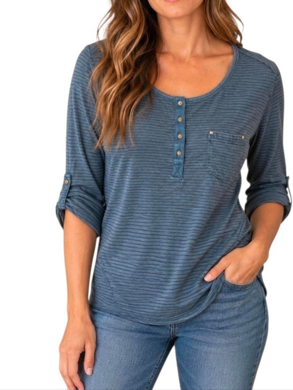 Kuhl Women's Trista 3/4 Sleeve Henly Top Size Med